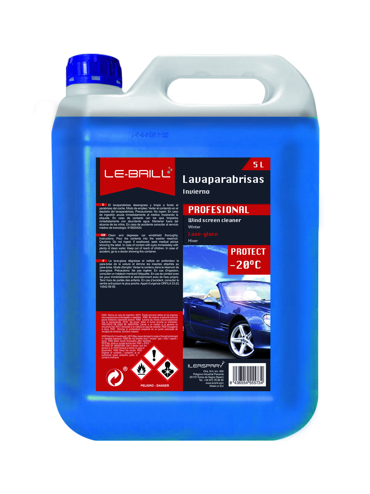 Lavaparabrisas INVERNO -20ºC 5L LE-BRILL