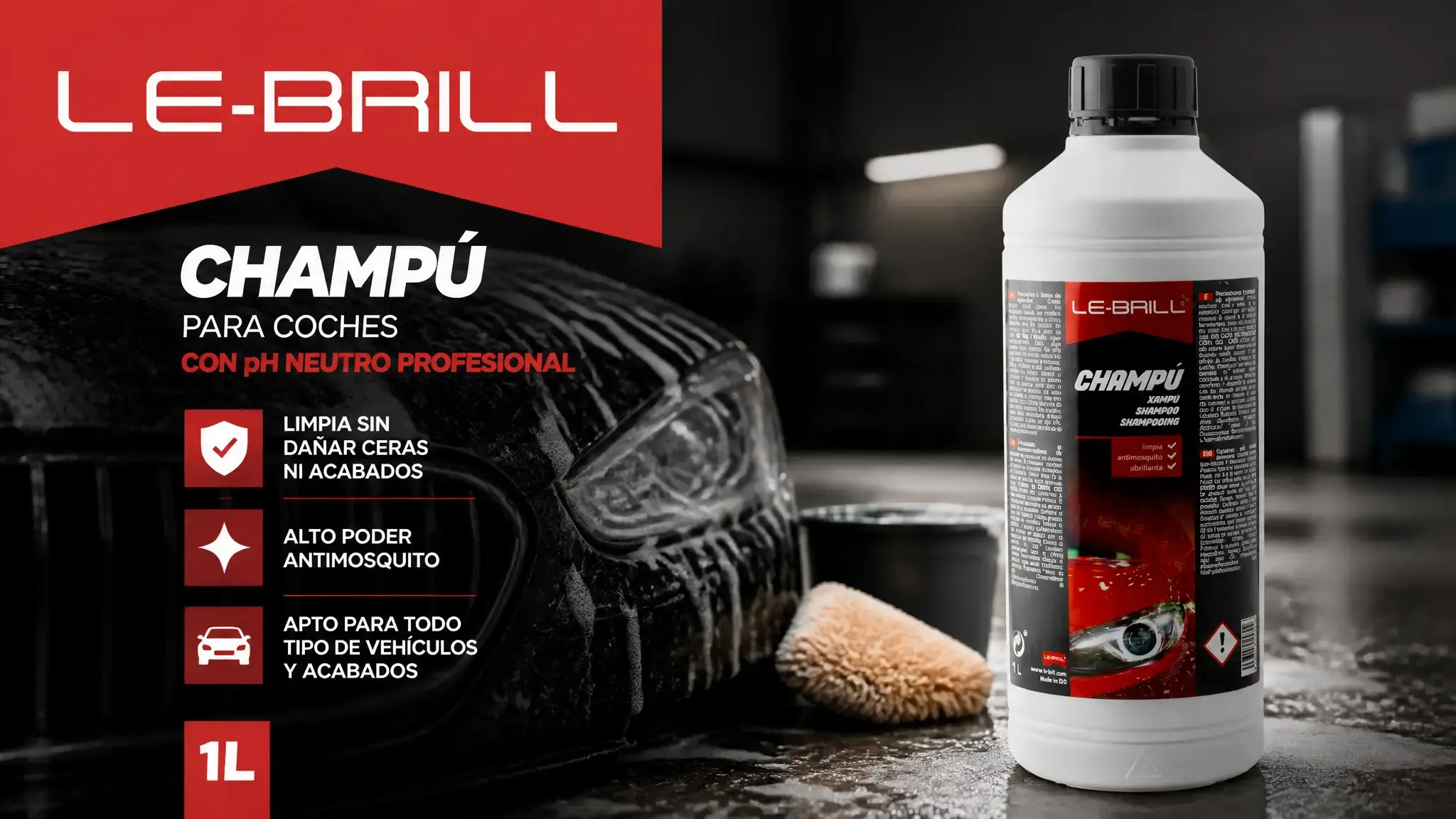 Champú para Coches con pH Neutro Profesional